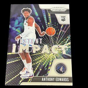Anthony Edwards RC 2020-21 Panini Prizm Instant Impact Rookie #1 Basketball Card